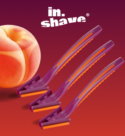 in.shave Bundle mit Pfirsich und Rasierer