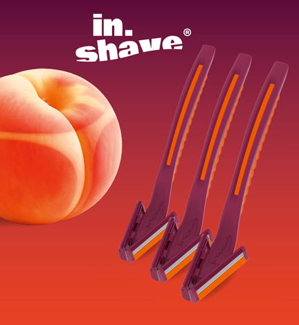 in.shave Bundle mit Pfirsich und Rasierer